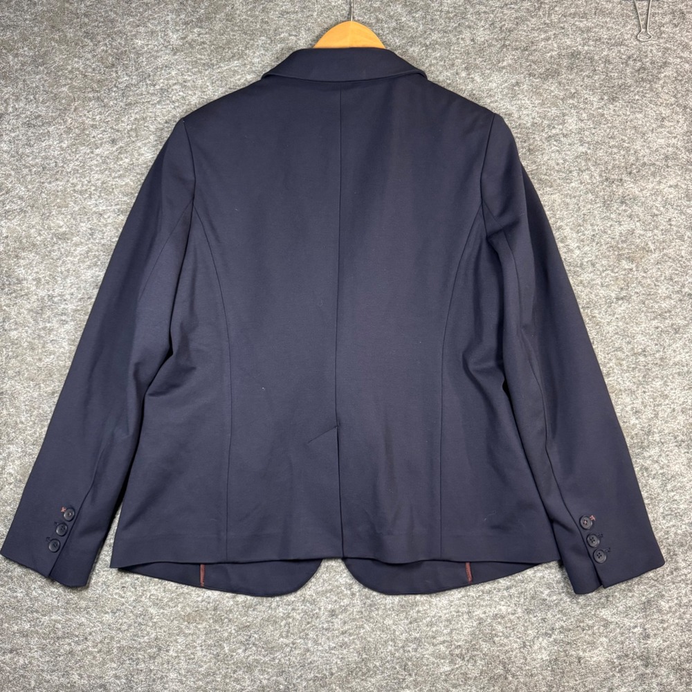 Boden Blazer Jacket Womens 14R Navy Blue Stretch Academia Career - Picture 2 of 9